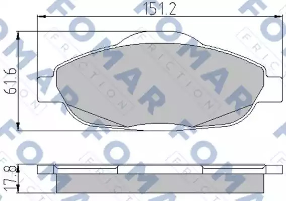 Комплект тормозных колодок FOMAR Friction FO 929581