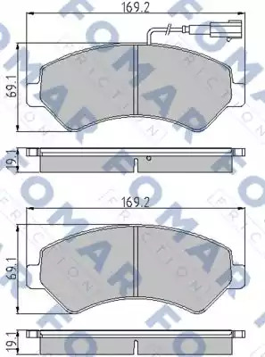 Комплект тормозных колодок FOMAR Friction FO 930681