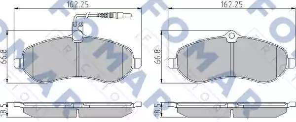 Комплект тормозных колодок FOMAR Friction FO 931081