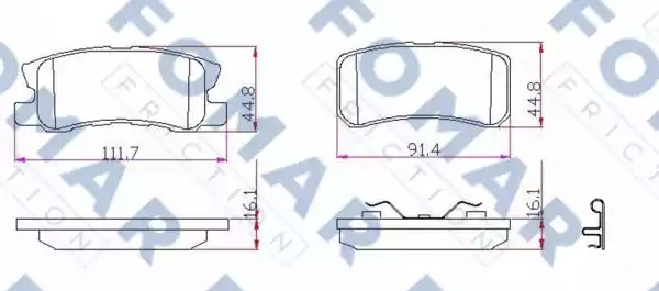 Комплект тормозных колодок FOMAR Friction FO 931681