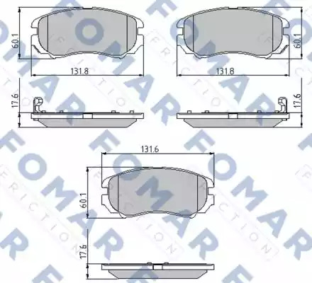 Комплект тормозных колодок FOMAR Friction FO 932381