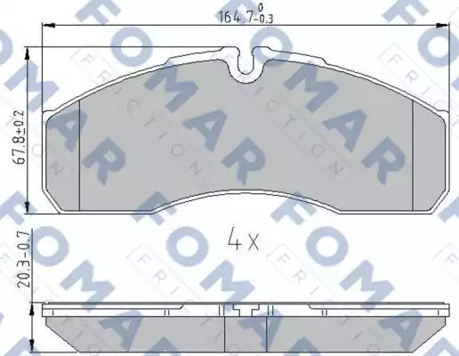 Комплект тормозных колодок FOMAR Friction FO 933581