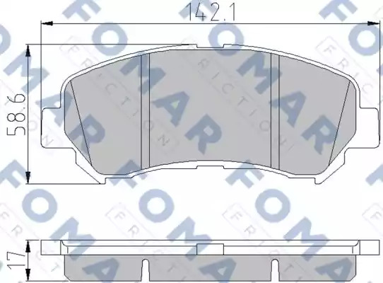 Комплект тормозных колодок FOMAR Friction FO 933681