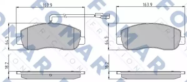 Комплект тормозных колодок FOMAR Friction FO 935581