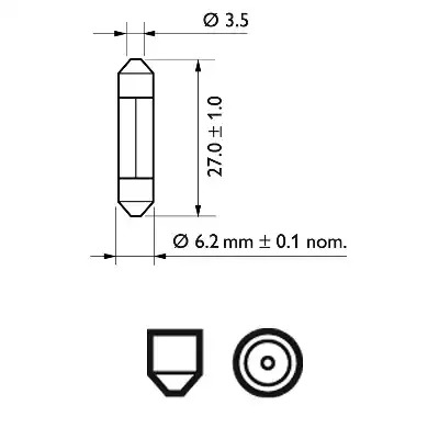 Лампа накаливания PHILIPS 12818CP (GOC 48461128)