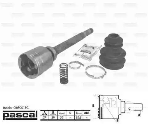 Шарнирный комплект PASCAL G8F001PC