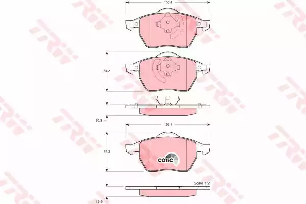 Комплект тормозных колодок TRW GDB1275 (21911)