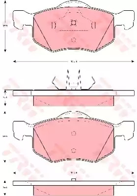 Комплект тормозных колодок TRW GDB1497 (23787, 23788)