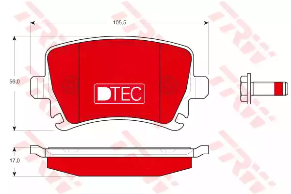 Комплект тормозных колодок TRW GDB1622DTE (23914)