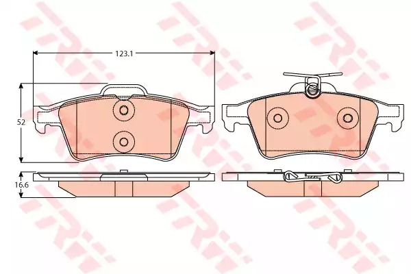 Комплект тормозных колодок TRW GDB2086 (23482, 24136, 24137)