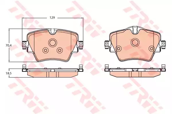 Комплект тормозных колодок TRW GDB2098 (25617)