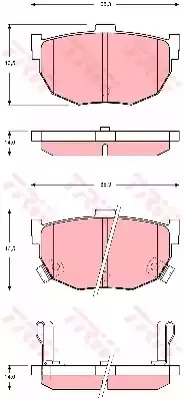 Комплект тормозных колодок TRW GDB3368 (21553, 21554, 21555)