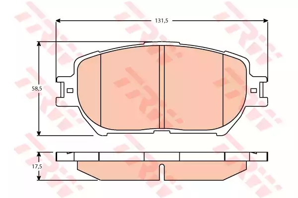 Комплект тормозных колодок TRW GDB3628 (23806)