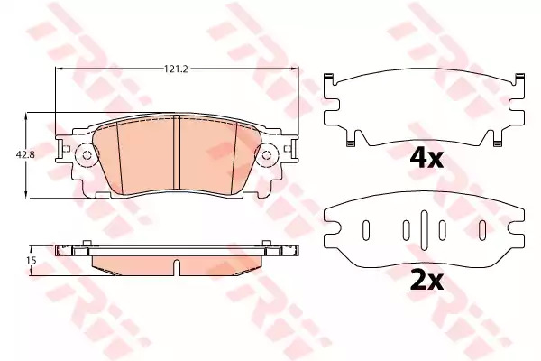 Комплект тормозных колодок TRW GDB4459 (22153)