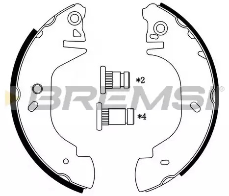 Комлект тормозных накладок BREMSI GF0232 (1402, GF0232)