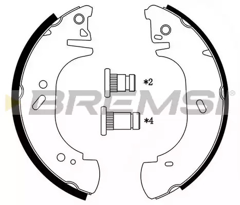 Комлект тормозных накладок BREMSI GF0233 (1403, GF0233)