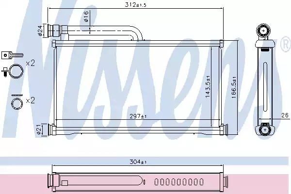 Теплообменник NISSENS 70233