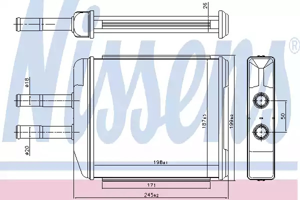 Теплообменник NISSENS 707072