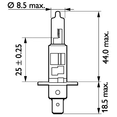 Лампа накаливания PHILIPS 13258MDC1 (GOC 82577360, H1)