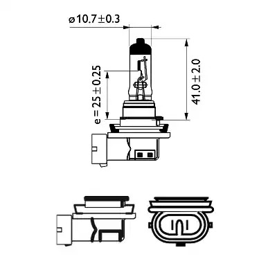 Лампа накаливания PHILIPS 12362LLECOB1 (GOC 36310430, H11)