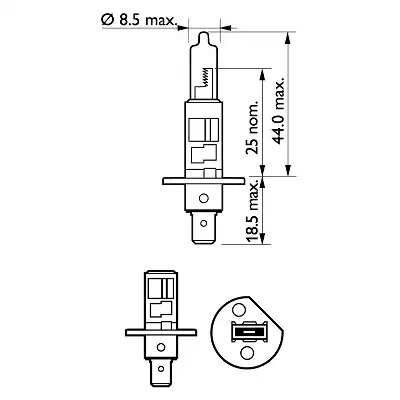 Лампа накаливания PHILIPS 12258PRB1 (GOC 47516930, H1)