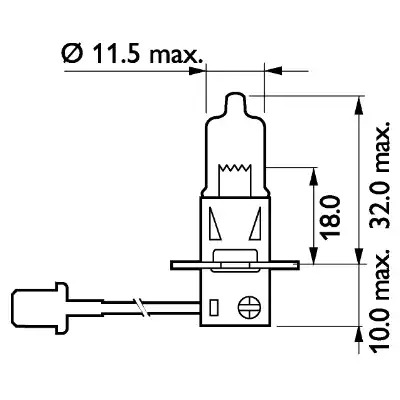 Лампа накаливания PHILIPS 13336MDB1 (GOC 77459030, H3)