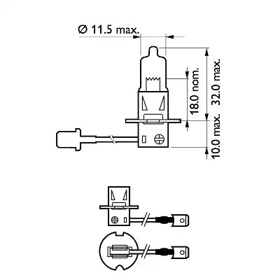 Лампа накаливания PHILIPS 12336LLECOC1 (GOC 77704130, H3)