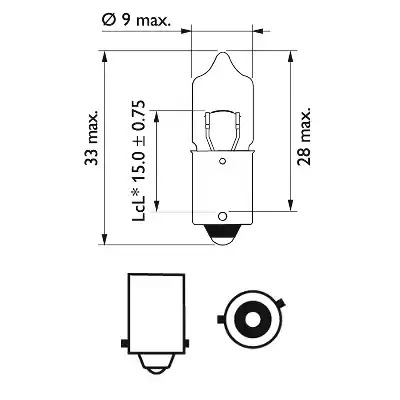 Лампа накаливания PHILIPS 12036B2 (GOC 24720930, H6W)