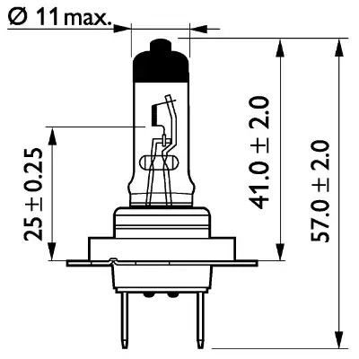 Лампа накаливания PHILIPS 13972MDBVS2 (GOC 53277728, H7)