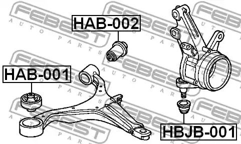 Подвеска FEBEST HAB-001