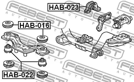 Подвеска FEBEST HAB-016