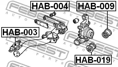 Подвеска FEBEST HAB-019