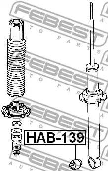 Втулка FEBEST HAB-139