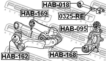 Втулка FEBEST HAB-168