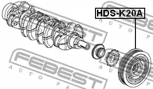 Ременный шкив FEBEST HDS-K20A