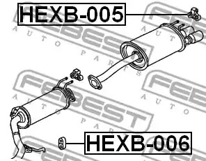 Монтажный комплект FEBEST HEXB-005