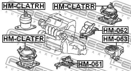 Подвеска FEBEST HM-CLATFR