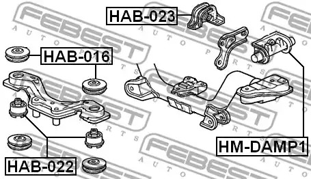 Подвеска FEBEST HM-DAMP1