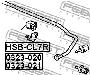 Подвеска FEBEST HSB-CL7R