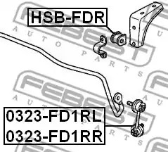 Подвеска FEBEST HSB-FDR