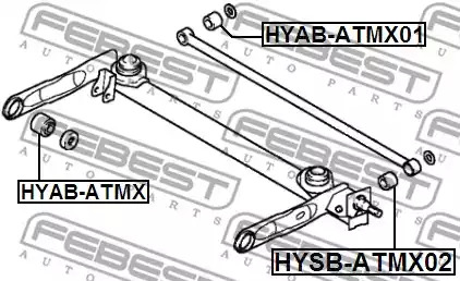 Подвеска FEBEST HYAB-ATMX01