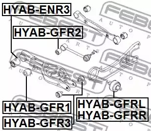 Подвеска FEBEST HYAB-GFR1