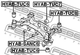 Подвеска FEBEST HYAB-SANC6