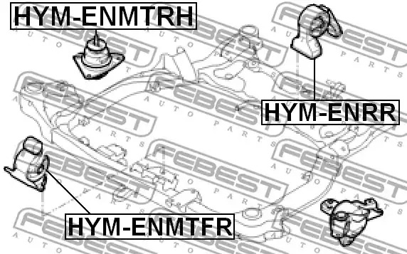 Подвеска FEBEST HYM-ENRR