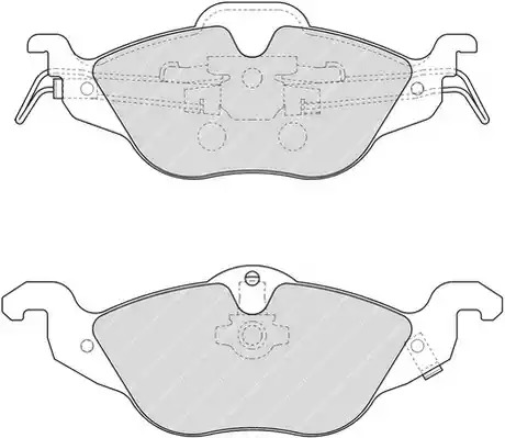 Комплект тормозных колодок FERODO FDB1293 (23063, 23064, 23066, 23067)