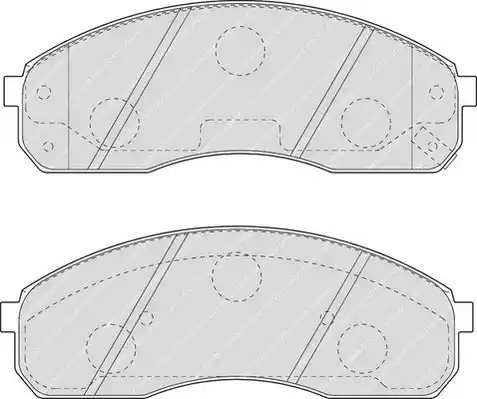 Комплект тормозных колодок FERODO FDB1595 (23649, 23650, 23651)