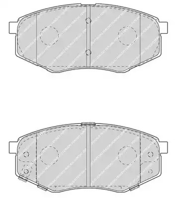 Комплект тормозных колодок FERODO FDB4447 (25187, 25188, 25189)