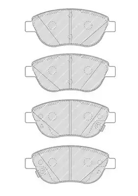 Комплект тормозных колодок FERODO FDB4458 (24549, 23981, 23710, 23708)