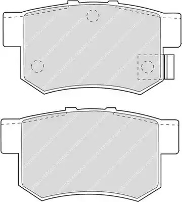 Комплект тормозных колодок FERODO FDB956 (21719, 21720, 21721)