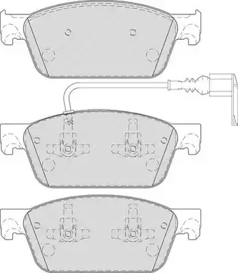 Комплект тормозных колодок FERODO FVR4302 (24623, 24624, 24625)